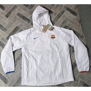 New OFF WHITE NIKE FC BARCELONA ALL WEATHER JACKET 2023/24 MEN'S Size XL FJ1539